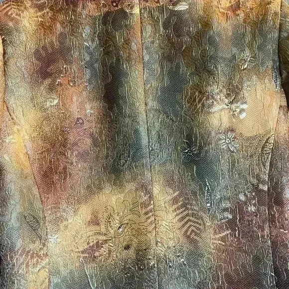 Coldwater Creek floral design zippered front jacket with lining. Women’s size 10 - Picture 7 of 8